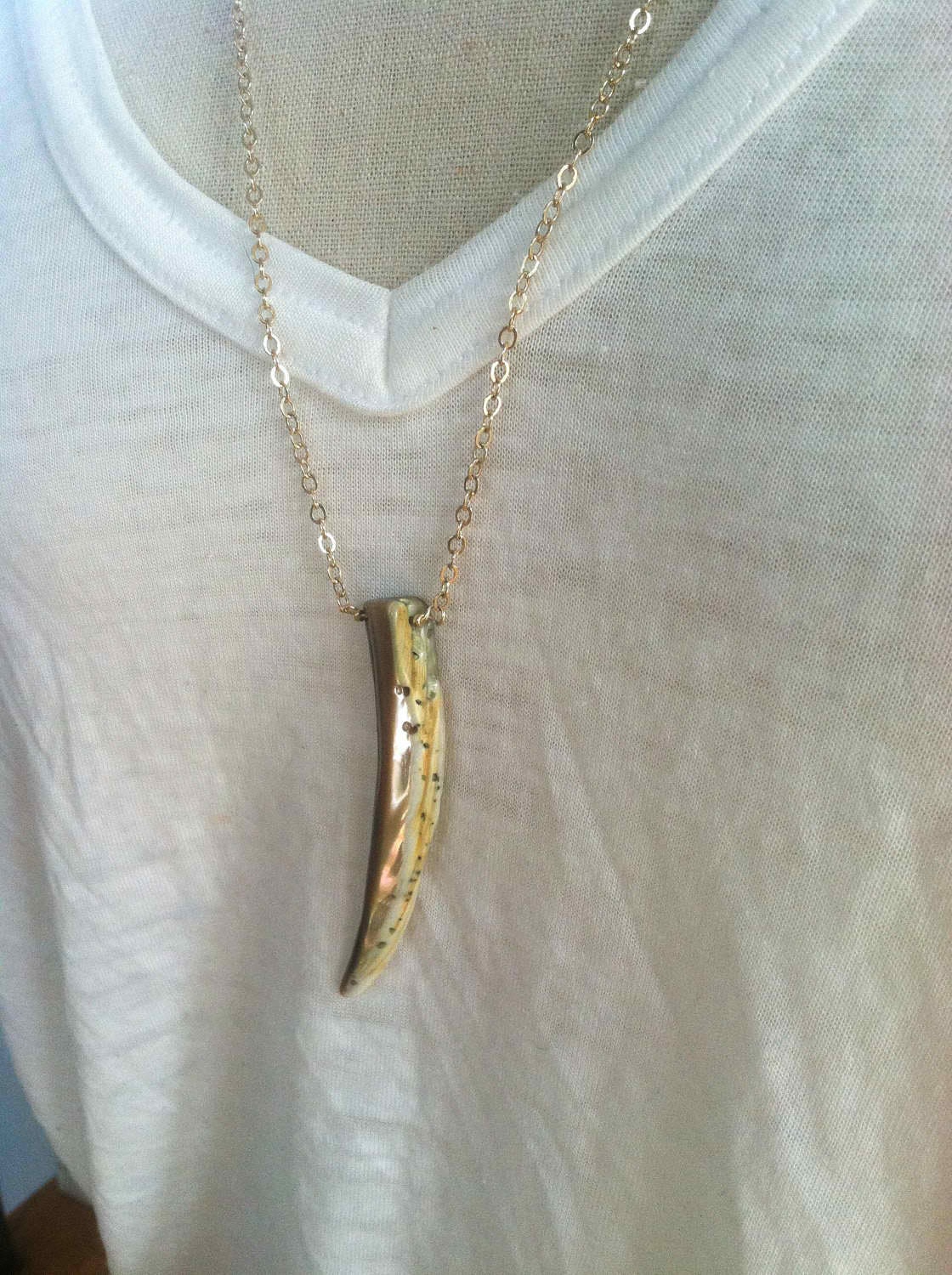 Abalone Spike Necklace- Gold Filled or Sterling