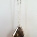 Large Smokey Quart Pendant on Sterling Silver Beaded Chain