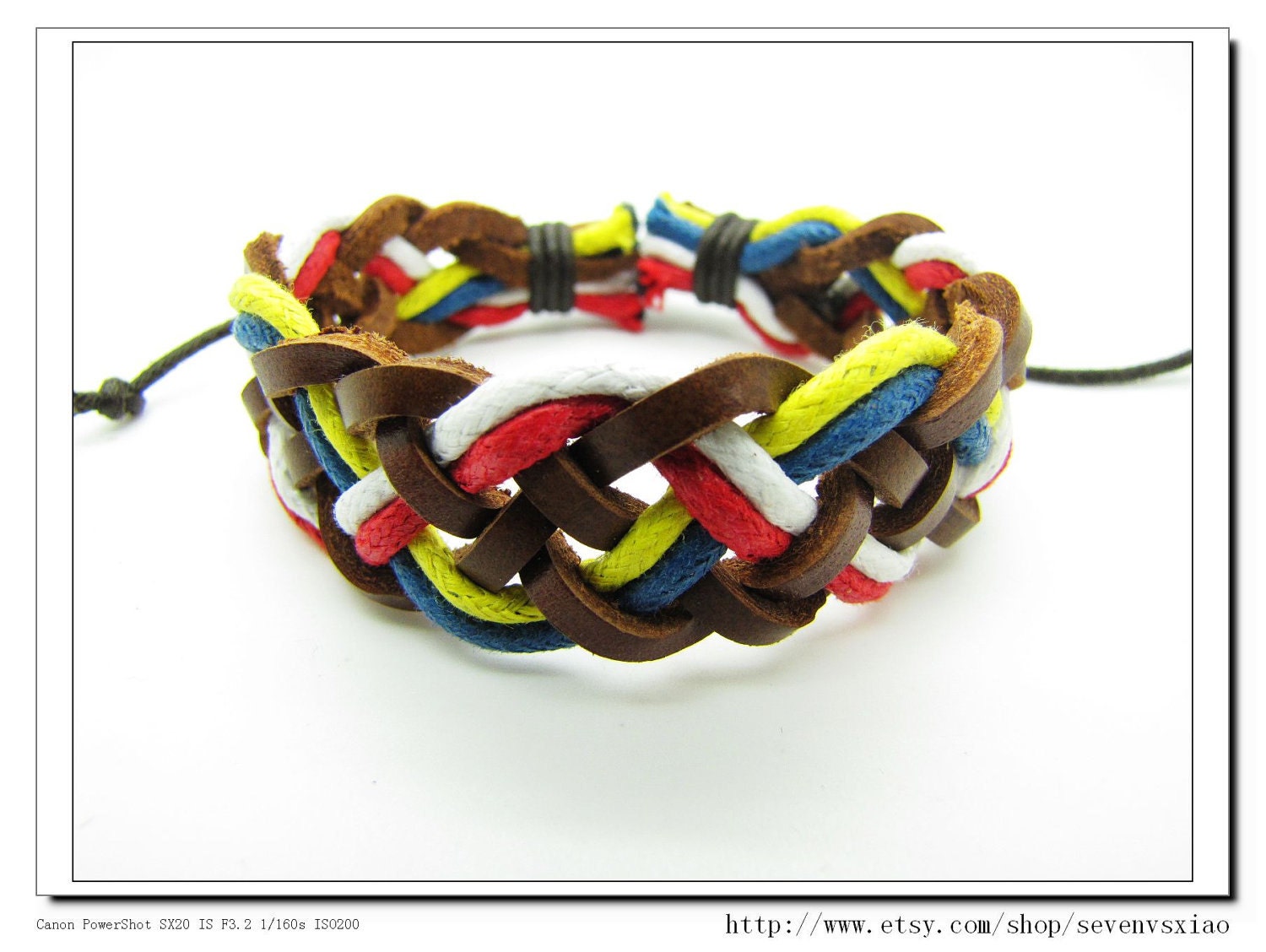 fashion Adjustable leather Cotton Rope Woven Bracelets mens bracelet cool bracelet jewelry bracelet bangle bracelet  cuff bracelet 735S