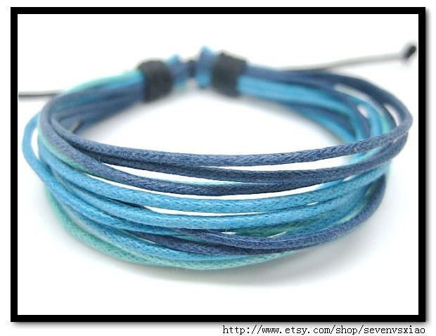 Adjustable Bracelet Cuff made of  Cotton Ropes 281S