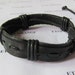 Real Leather and Multicolour Cotton Rope Woven Bracelets Adjustable 346S