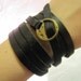 10% OFF Black Leather Cool Bracelet With Metal Buckle Adjustable 375S