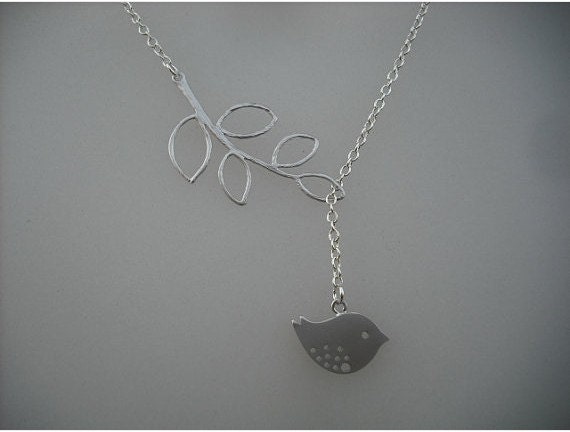Fashion Adjustable Silver Bird branches Clavicle Necklace Vintage Antique Silver Necklace B42S1