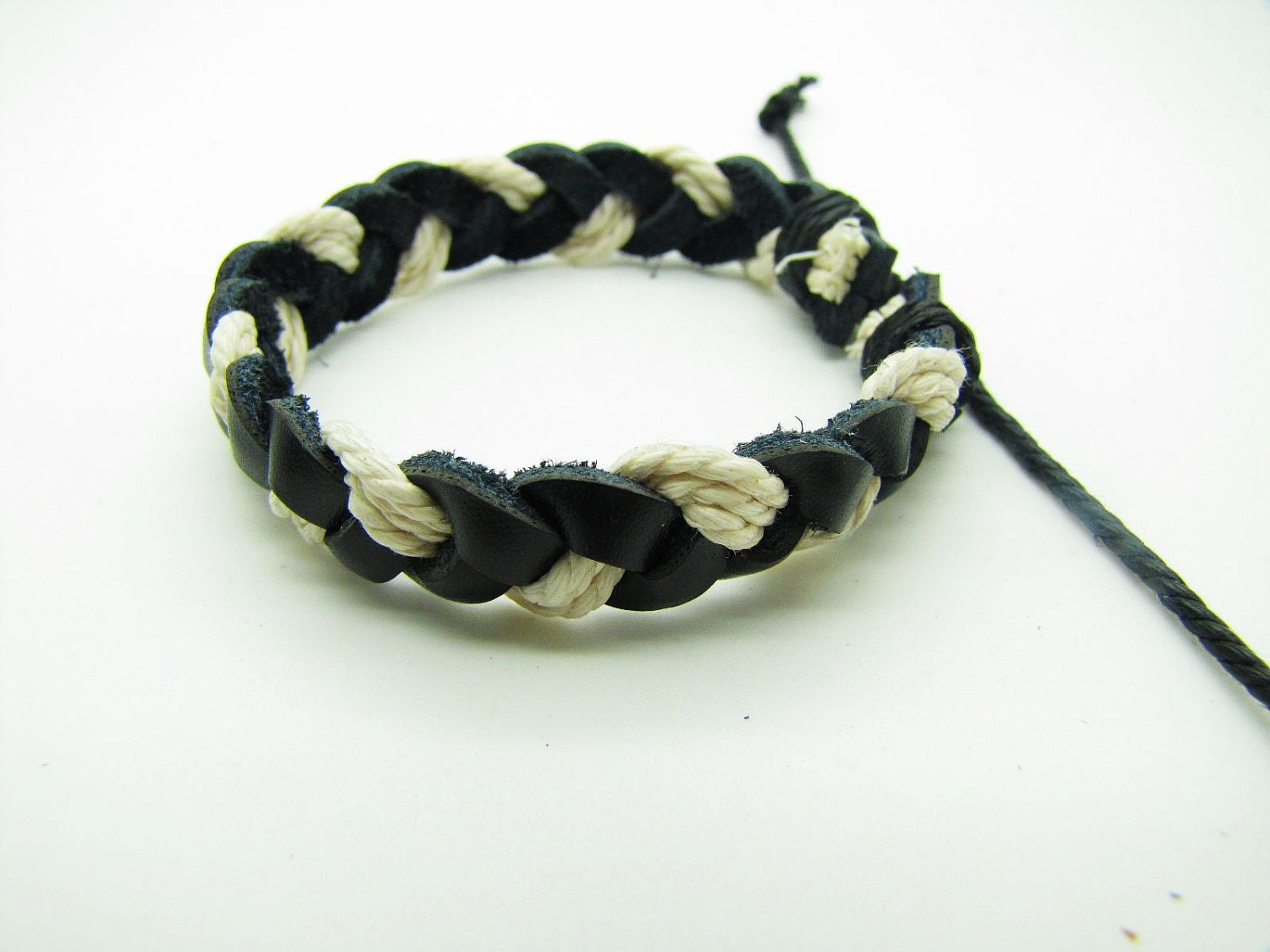 fashion Adjustable leather Cotton Rope Woven Bracelets mens bracelet cool bracelet jewelry bracelet bangle bracelet cuff bracelet 765S