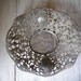 Vintage Filigree Bowl, Grapes design metal big Bowl