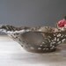 Vintage Filigree Bowl, Grapes design metal big Bowl