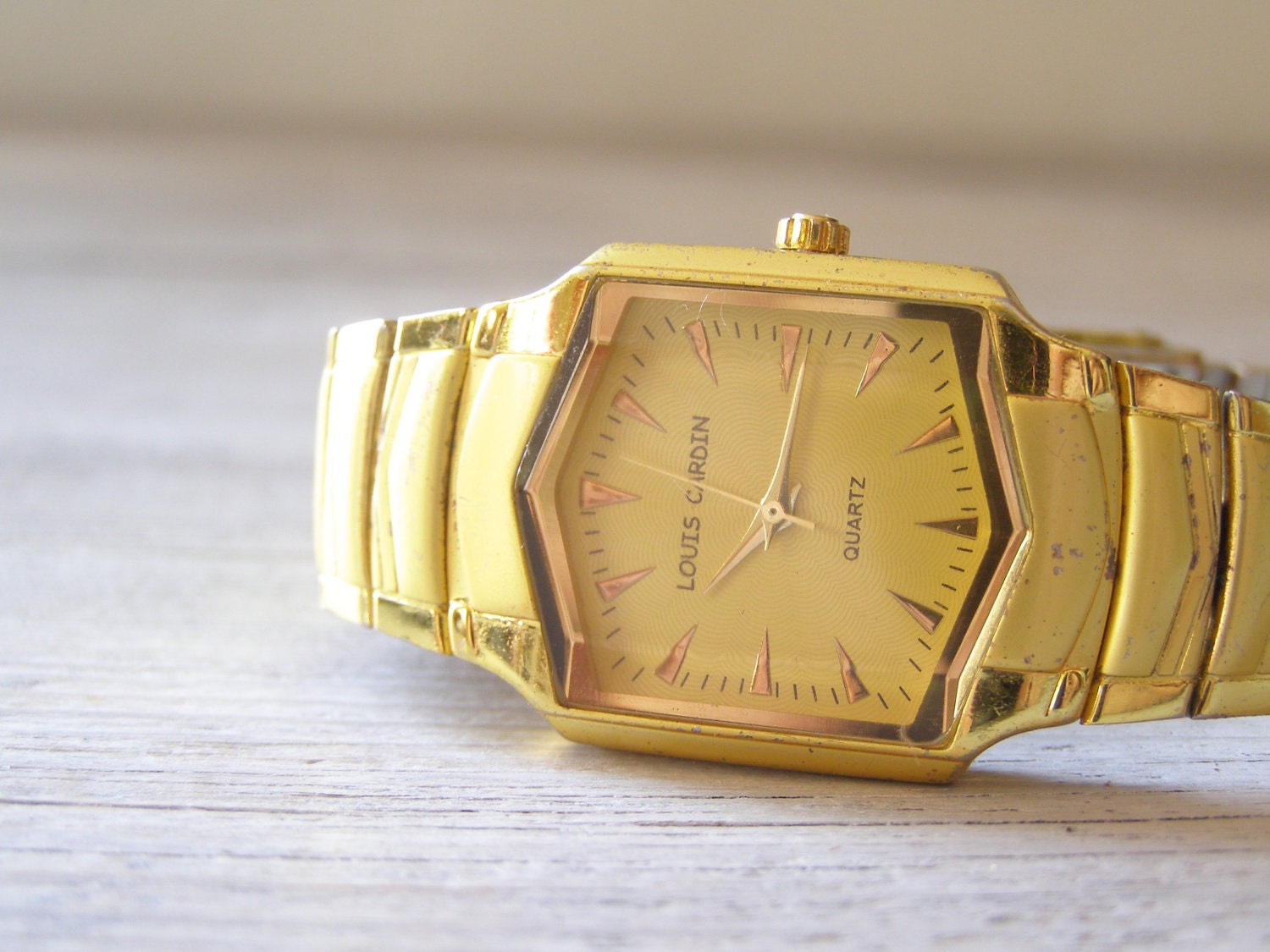 Vintage Man Watch, golden shade Mechanical watch, mid century for man , retro mad men style