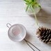 Vintage Aluminum Strainer, Rustic kitchen ware, small strainer, mid century