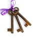 Vintage skeleton Keys, 3 Rusted keys, craft and art projects, mid century home decor, cottage chic