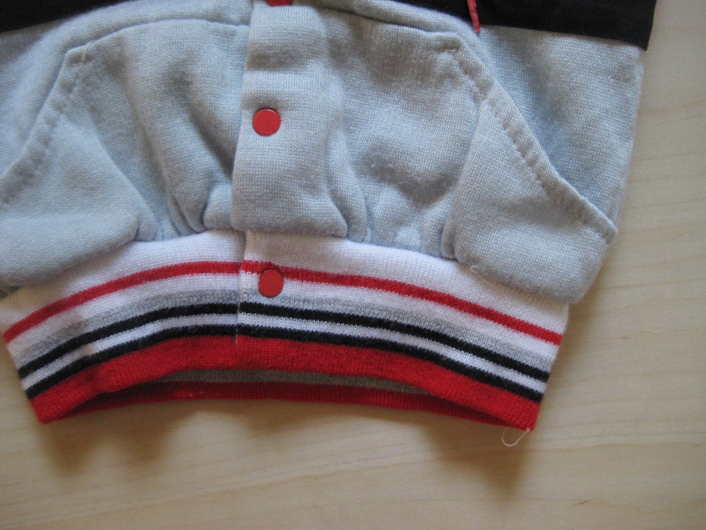 vintage kids HIPSTER ROCKER HOODIE Sleeveless Striped 3T
