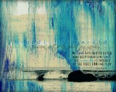 Love Affair With Water, Two. 11" x 14"  Ocean Shore Waves Quote Fusion Paintographic Art Print as seen at TJMaxx Stores Nationwide