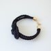 Black Night Nautical Knot Silk Rope Bracelet by pardes israel