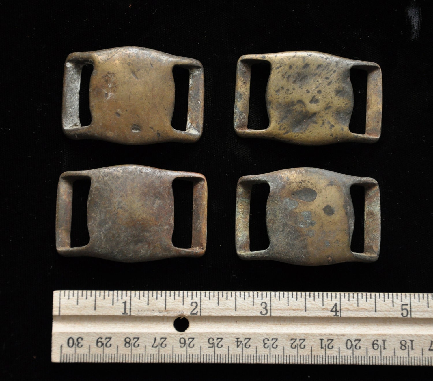 Antique brass harness buckles by alternativeartsupply on Etsy