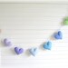 Pastel felt hearts banner/ garland/ bunting - nursery decor - you choose your colours