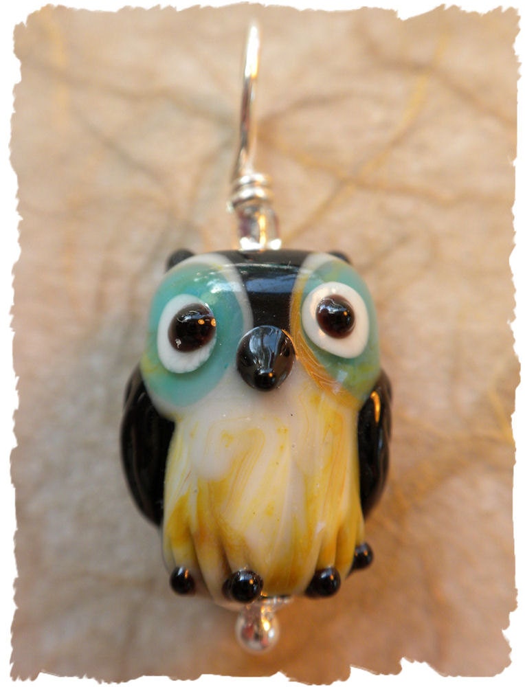 Hootinitty Owl (black) stitch marker