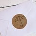 Baby Shower Stickers Umbrella Labels Kraft Paper - Set of 20