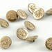 Vintage Gold Metal Buttons