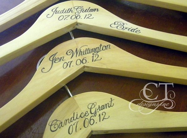 Hand Lettered, Personalized Custom Hangers