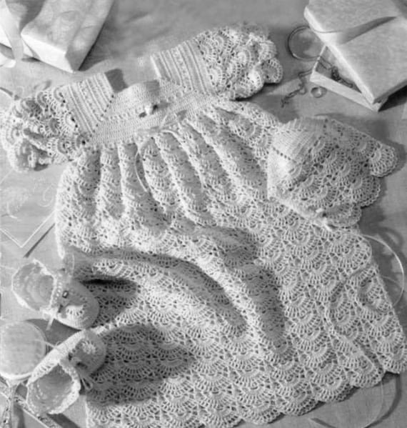 Vintage Christening Gown Crochet Pattern