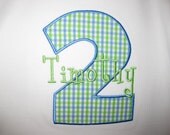Appliqued Birthday Bodysuit or T-Shirt with Number and Name