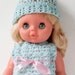 RESERVED Vintage girls baby doll with box, unused, blue dress doll, 1968 from Germany