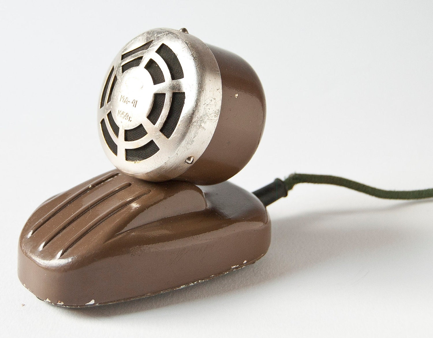 RESERVED until Tuesday Dynamic Microphone OKTAVA MD-41 1959, brown, Soviet Era