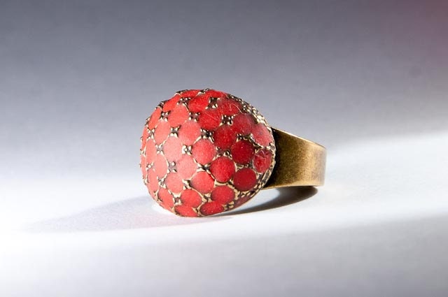 Statement ring red jewelry brass jewelry custom color handmade rings special gift old style rings