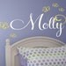 Childrens Wall Decals (SMALLER SIZE)   - Butterfly Wall Art- Girls Decals - Baby Nursery Decor - Girls Name Decals
