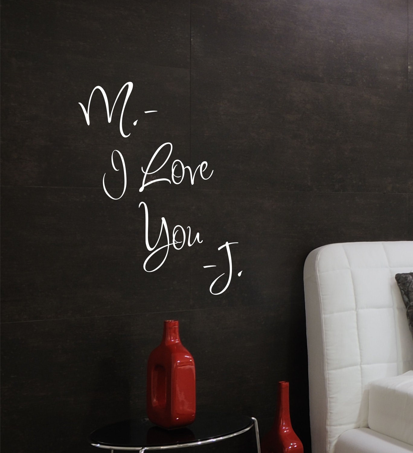 Love Wall Decals - Bedroom Wall Decal - Personalized Wedding Decor - Bedroom Decor