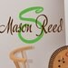 Personalized Childrens Decor Boys Name Vinyl Lettering - Kids Wall Art - Baby Boy Name Vinyl Wall Decal