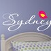 Girls Name Wall Decal - Childrens Wall Decals - Personalized Name Vinyl Wall Art- Bird Decal