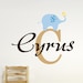 Elephant Wall Decal - Boys Name Decal - Nursery Decor - Elephant Decor -Personalized Decal