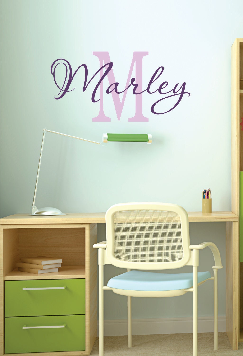 Personalized Baby Girl Name Wall Decal - Baby Nursery Vinyl Wall Decor - Teen Girl Name Decal