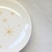 6 Star Glow Pattern Plates Atomic Retro Mid Century Modern China Yellow Gold Mad Men Tableware China Plates