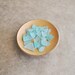 20 pieces tumbled sea glass turquoise blue translucent