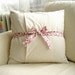 patchwork pillow- cream, pink and dark red