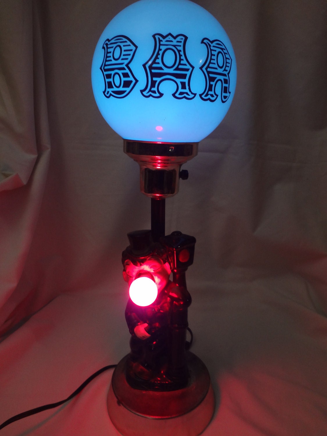 Vintage Hobo Clown Bar Lamp by LadyNinaNana on Etsy