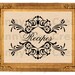 Recipes Vintage Script Frame - Burlap Digital Download Paper Word Text Typography Image Transfer To Pillows Tote Bag Tea Towels b177