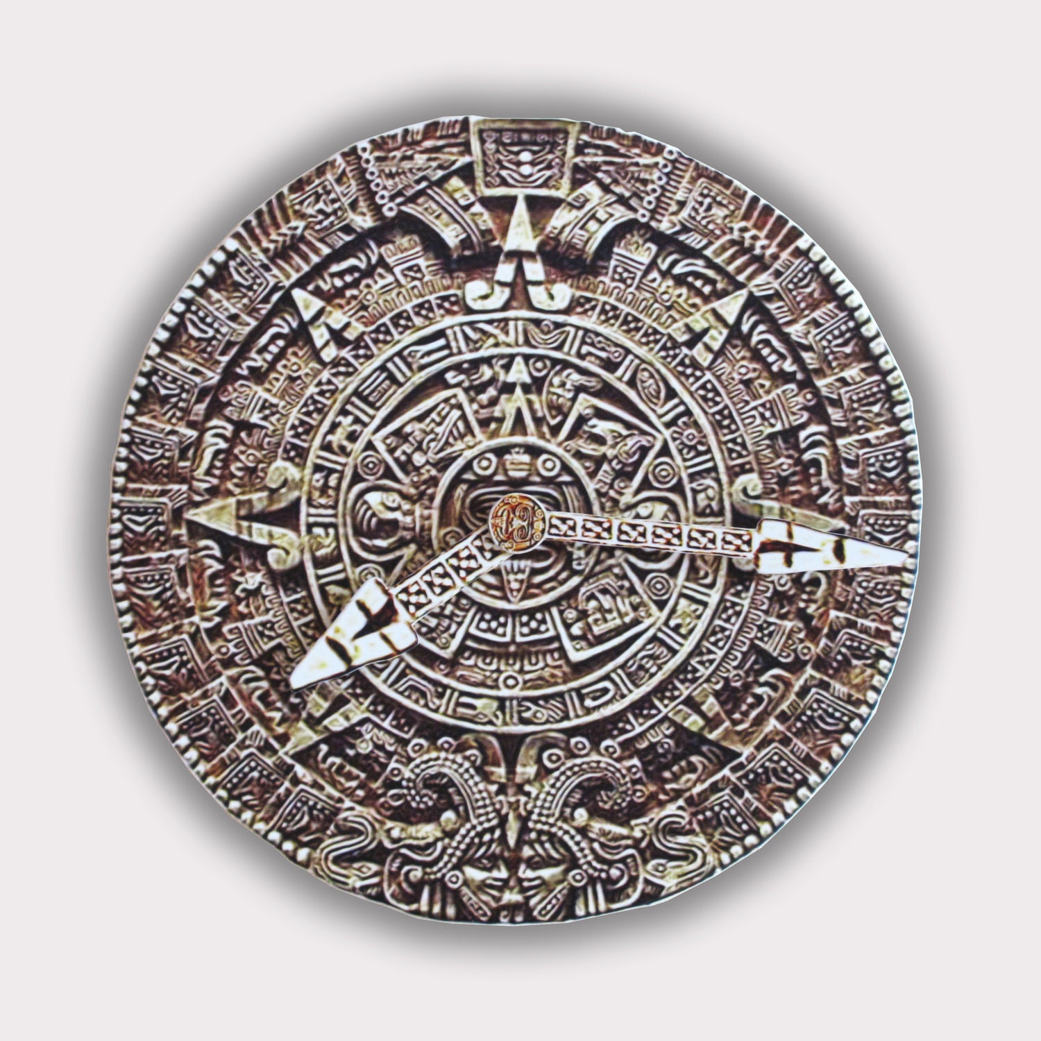 Maya Calendar Stone Wall Clock