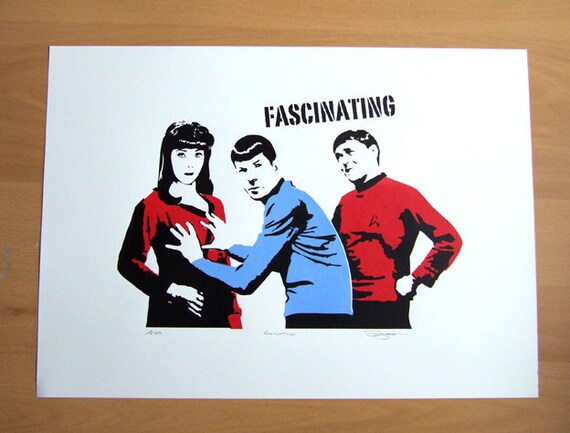 Star Trek 'Fascinating' Hand Pulled Limited Edition Screen Print