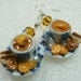 Chocolate Mousse Earrings. Polymer clay.