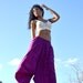 100% Organic Cotton Vibrant Jewel-Toned Deep Purple Harem Pants -Yoga Wear, Lounge Wear, Dance Wear, Spacious, Beautiful Colors