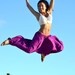 100% Organic Cotton Vibrant Jewel-Toned Deep Purple Harem Pants -Yoga Wear, Lounge Wear, Dance Wear, Spacious, Beautiful Colors