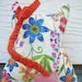 Orange Felt Catnip Toy Organic Floral Plush Kitty
