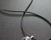 Tiny Deep Purple Dichroic Glass-Fused Necklace