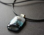 Swirly Tri-Color Glass Necklace