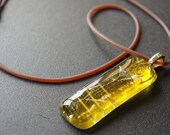 Amber Glass-Fused Necklace