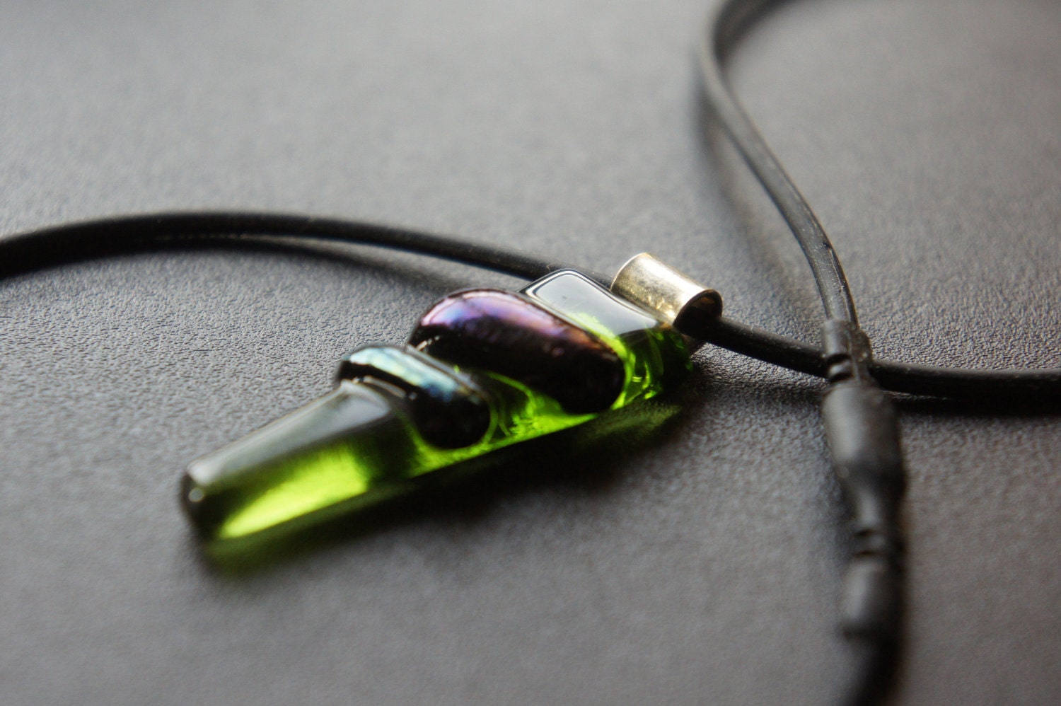Recycled Wine Bottle (Glass Fused) Necklace