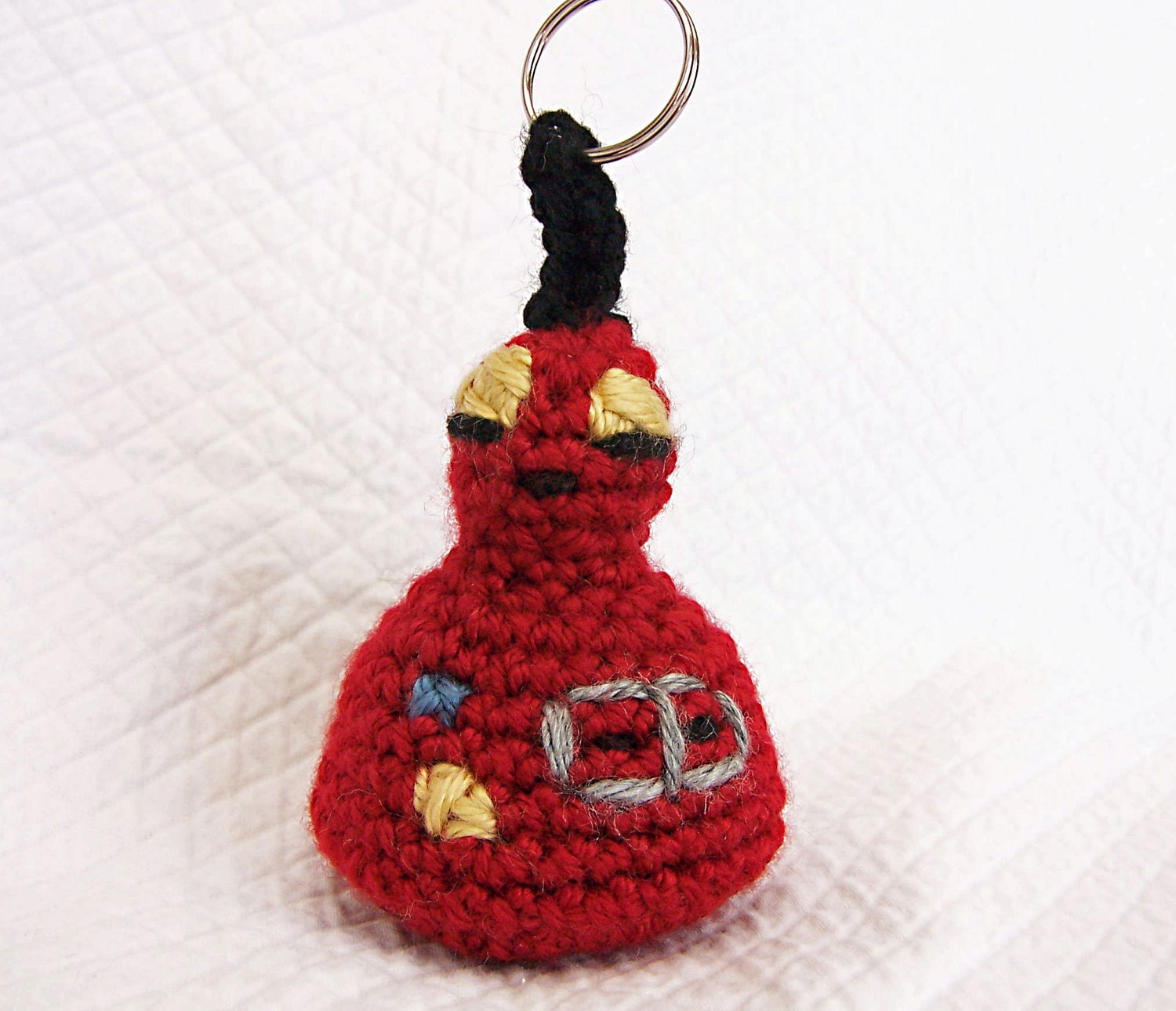Crochet Robot Keychain