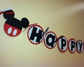 Mickey Mouse Birthday Banner, Mickey pocket banner